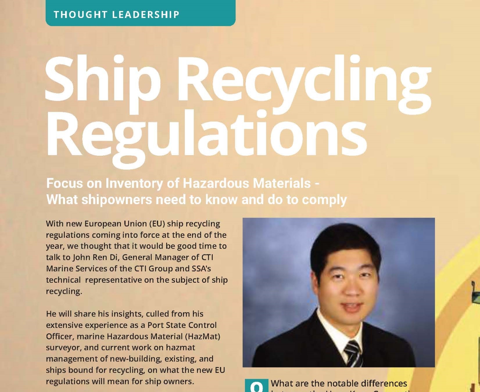 Article on \ship Recycling Regulations IHM requirements